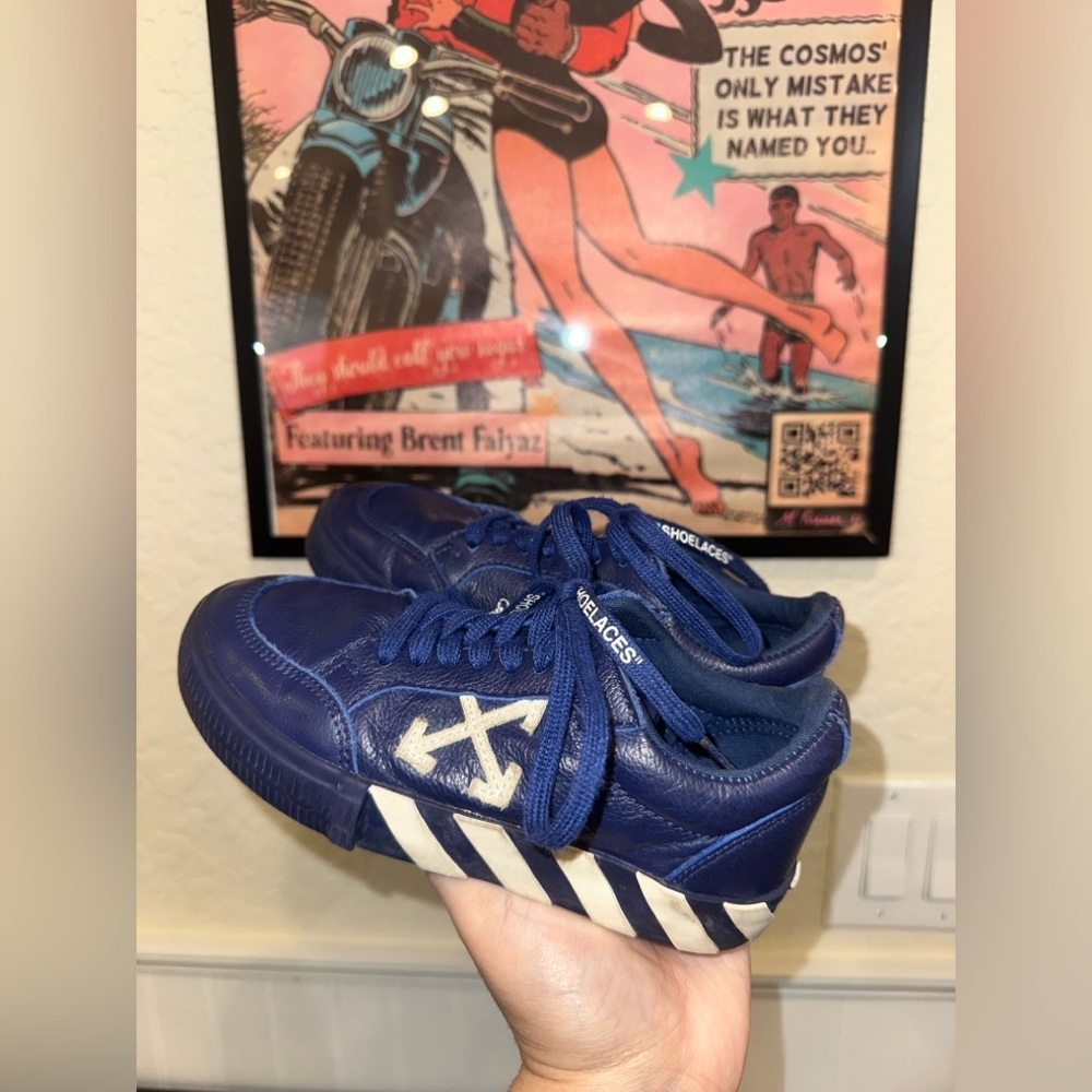 Off White Virgil Abloh Youth Kids 12.5/13 Navy Shoes - Picture 6 of 12